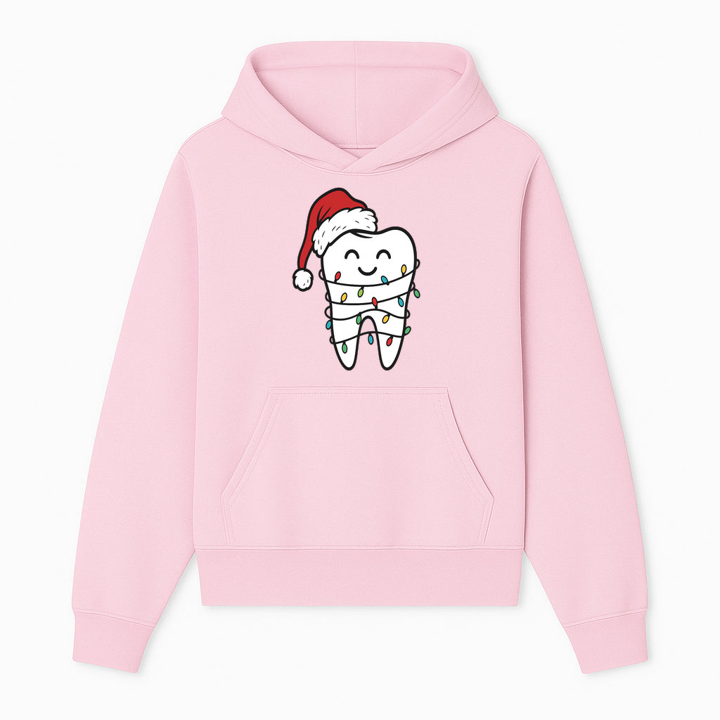 Cute Christmas Tooth Ornament with Santa Hat, Christmas Lights, Dental Holiday Decor, Funny Gift for Dentists and Tooth Lovers - Hoodie 1758250146097.jpg