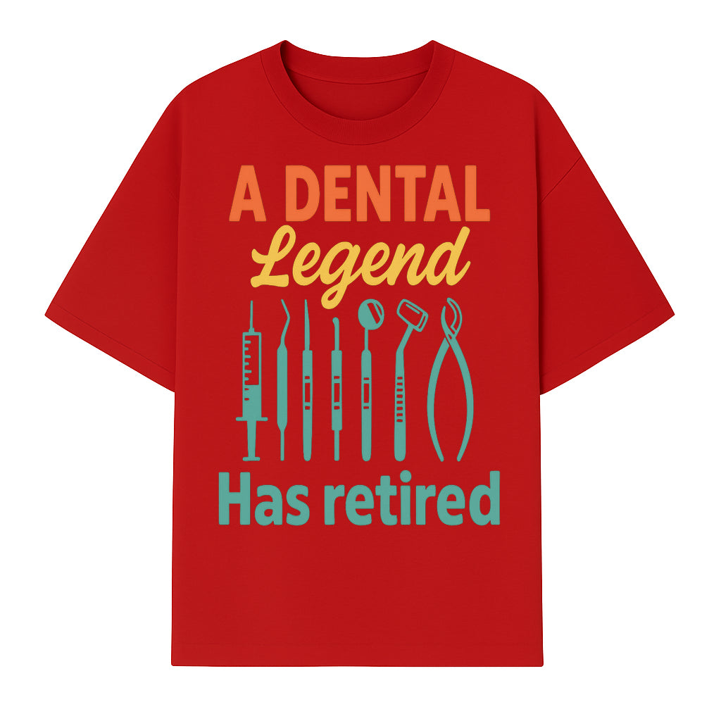 Personalized Retirement Gift for Dentist - A Dental Legend Has Retired Wall Art with Dental Tools Design, Unique Decor - T-shirt 1758250146361.jpg