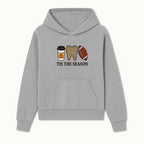 Tis the Season Fall Decor: Pumpkin Coffee, Leafy Tooth, Football Theme Gift for Dental Hygiene, Autumn Collection - Hoodie 1758250146369.jpg