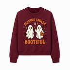 Cute Ghosts Halloween T-Shirt - Making Smiles Bootiful with Pumpkin & Flowers, Fun Fall Apparel for Kids & Adults - Sweatshirt 1758250146427.jpg