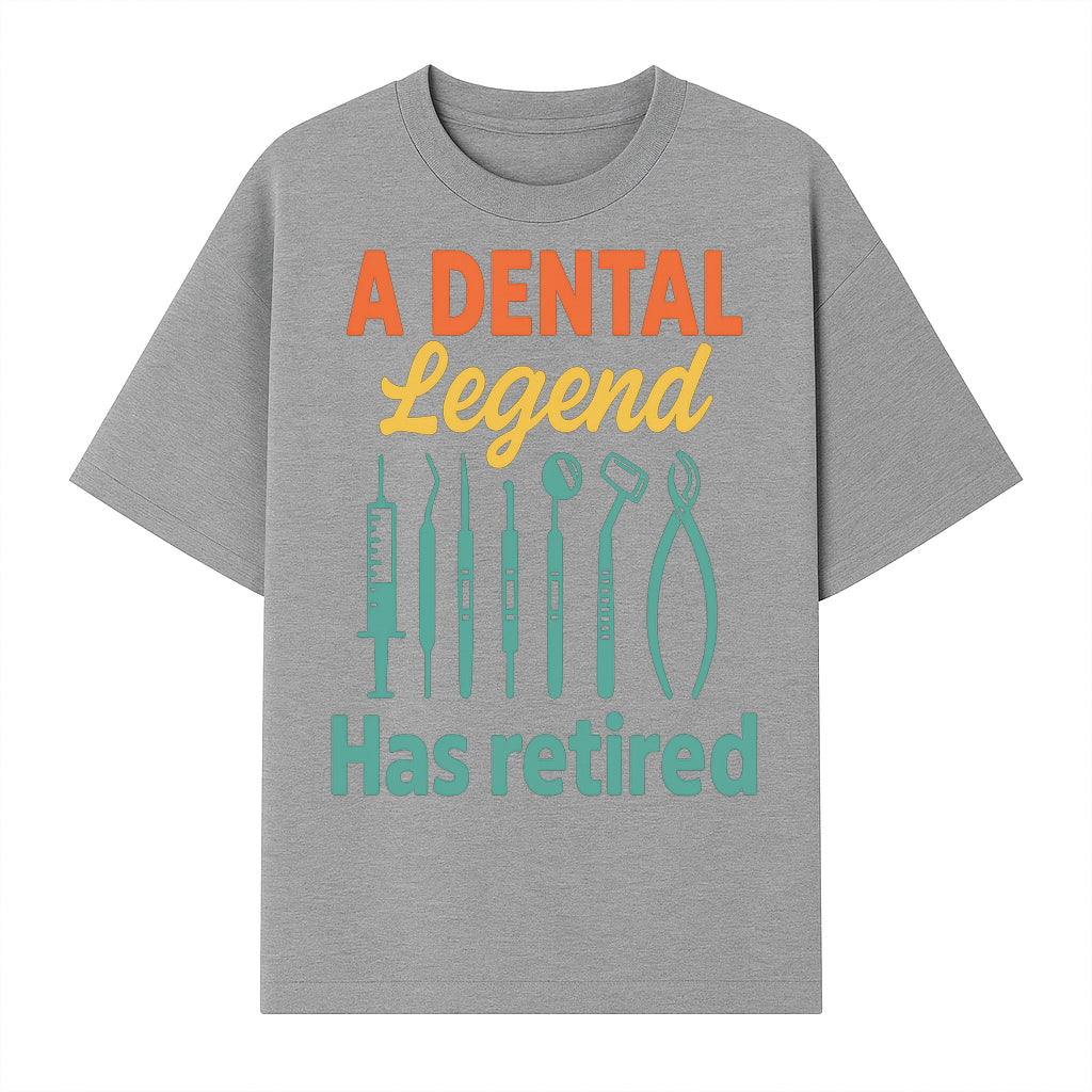 Personalized Retirement Gift for Dentist - A Dental Legend Has Retired Wall Art with Dental Tools Design, Unique Decor - T-shirt 1758250146485.jpg