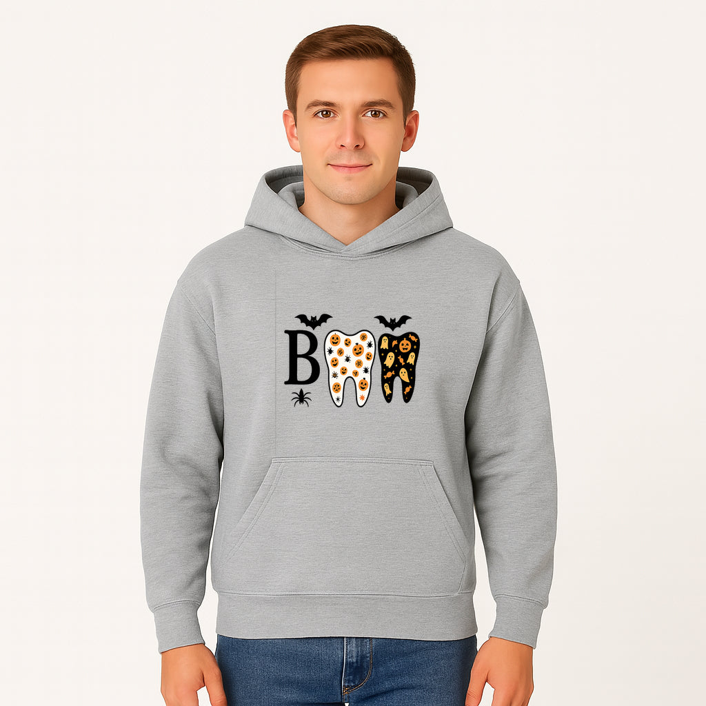 Halloween Tooth Decor: Spooky Pumpkin & Ghost Patterns, Fun Dental Theme, Perfect for Trick-or-Treat Celebrations and Parties - Hoodie 1758250146560.jpg