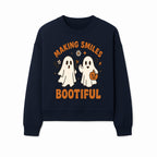 Cute Ghosts Halloween T-Shirt - Making Smiles Bootiful with Pumpkin & Flowers, Fun Fall Apparel for Kids & Adults - Sweatshirt 1758250146624.jpg