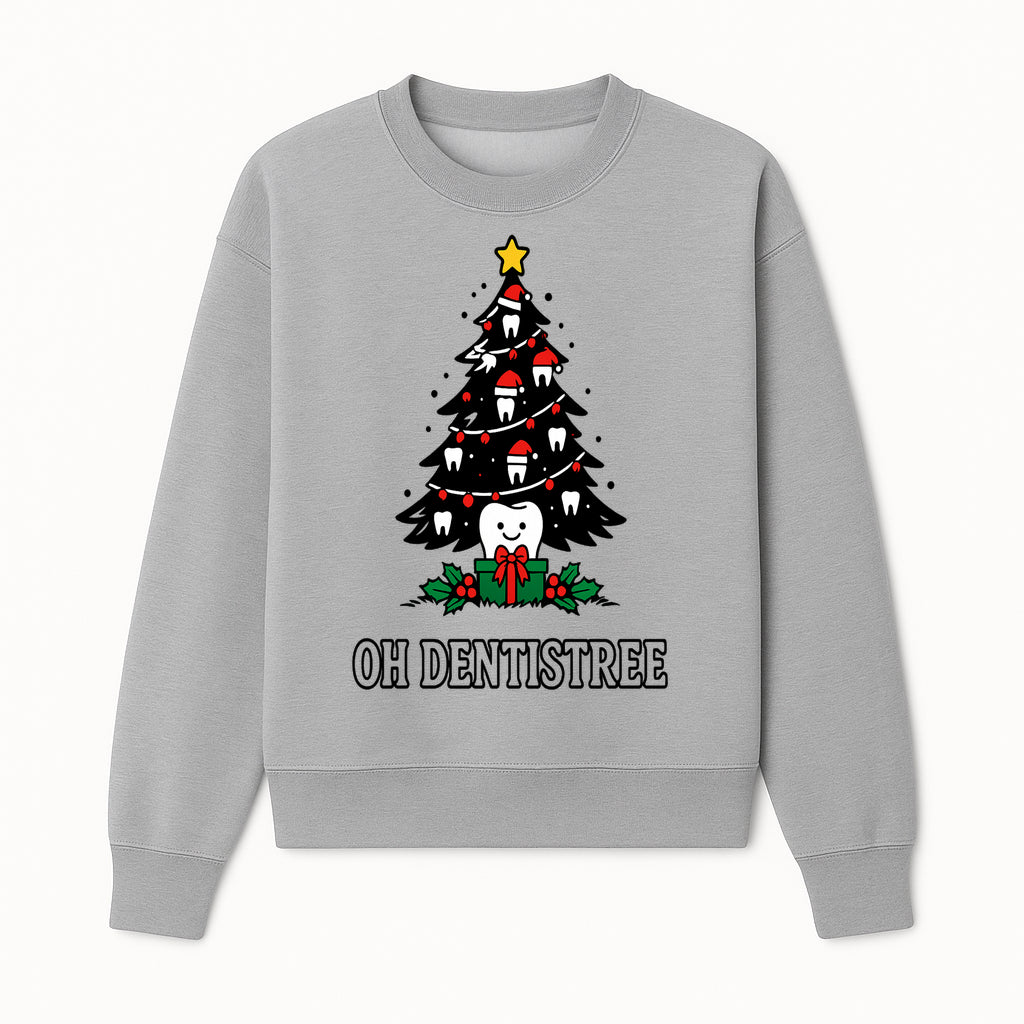 Funny Oh Dentistre Christmas Tree Teeth Graphic Tee - Cute Dental Holiday Shirt for Dentists, Hygienists, and Tooth Lovers - Sweatshirt 1758250146625.jpg