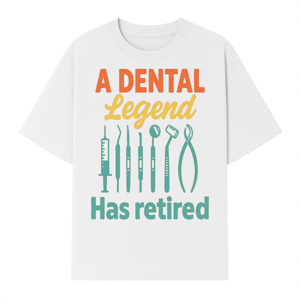 Personalized Retirement Gift for Dentist - A Dental Legend Has Retired Wall Art with Dental Tools Design, Unique Decor - T-shirt 1758250146639.jpg