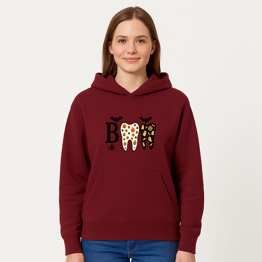 Halloween Tooth Decor: Spooky Pumpkin & Ghost Patterns, Fun Dental Theme, Perfect for Trick-or-Treat Celebrations and Parties - Hoodie 1758250146721.jpg
