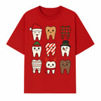 Cute Holiday Tooth Characters Stickers - Festive Dental Decorations for Christmas Cheer, Kid's Parties, and Holiday Crafts - T-shirt 1758250146784.jpg