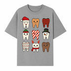 Cute Holiday Tooth Characters Stickers - Festive Dental Decorations for Christmas Cheer, Kid's Parties, and Holiday Crafts - T-shirt 1758250146920.jpg