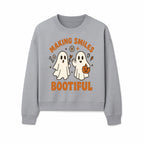 Cute Ghosts Halloween T-Shirt - Making Smiles Bootiful with Pumpkin & Flowers, Fun Fall Apparel for Kids & Adults - Sweatshirt 1758250146939.jpg