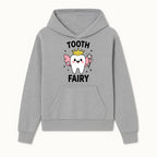 Tooth Fairy Cute Cartoon Tooth with Crown and Wand, Kids' Room Decor, Dental Theme, Children's Art, Nursery Wall Print - Hoodie 1758250146983.jpg