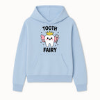 Tooth Fairy Cute Cartoon Tooth with Crown and Wand, Kids' Room Decor, Dental Theme, Children's Art, Nursery Wall Print - Hoodie 1758250147143.jpg