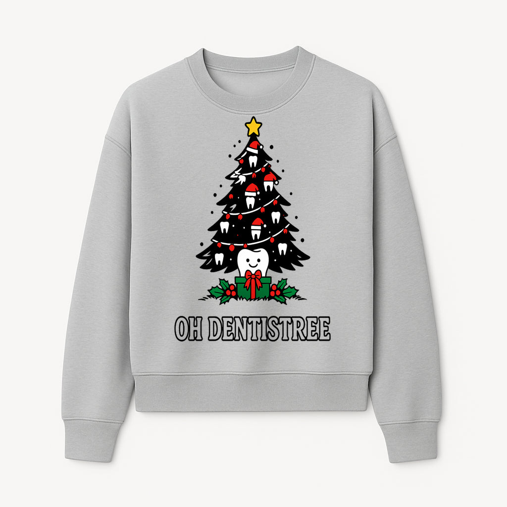 Funny Oh Dentistre Christmas Tree Teeth Graphic Tee - Cute Dental Holiday Shirt for Dentists, Hygienists, and Tooth Lovers - Sweatshirt 1758250147250.jpg