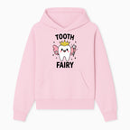 Tooth Fairy Cute Cartoon Tooth with Crown and Wand, Kids' Room Decor, Dental Theme, Children's Art, Nursery Wall Print - Hoodie 1758250147304.jpg