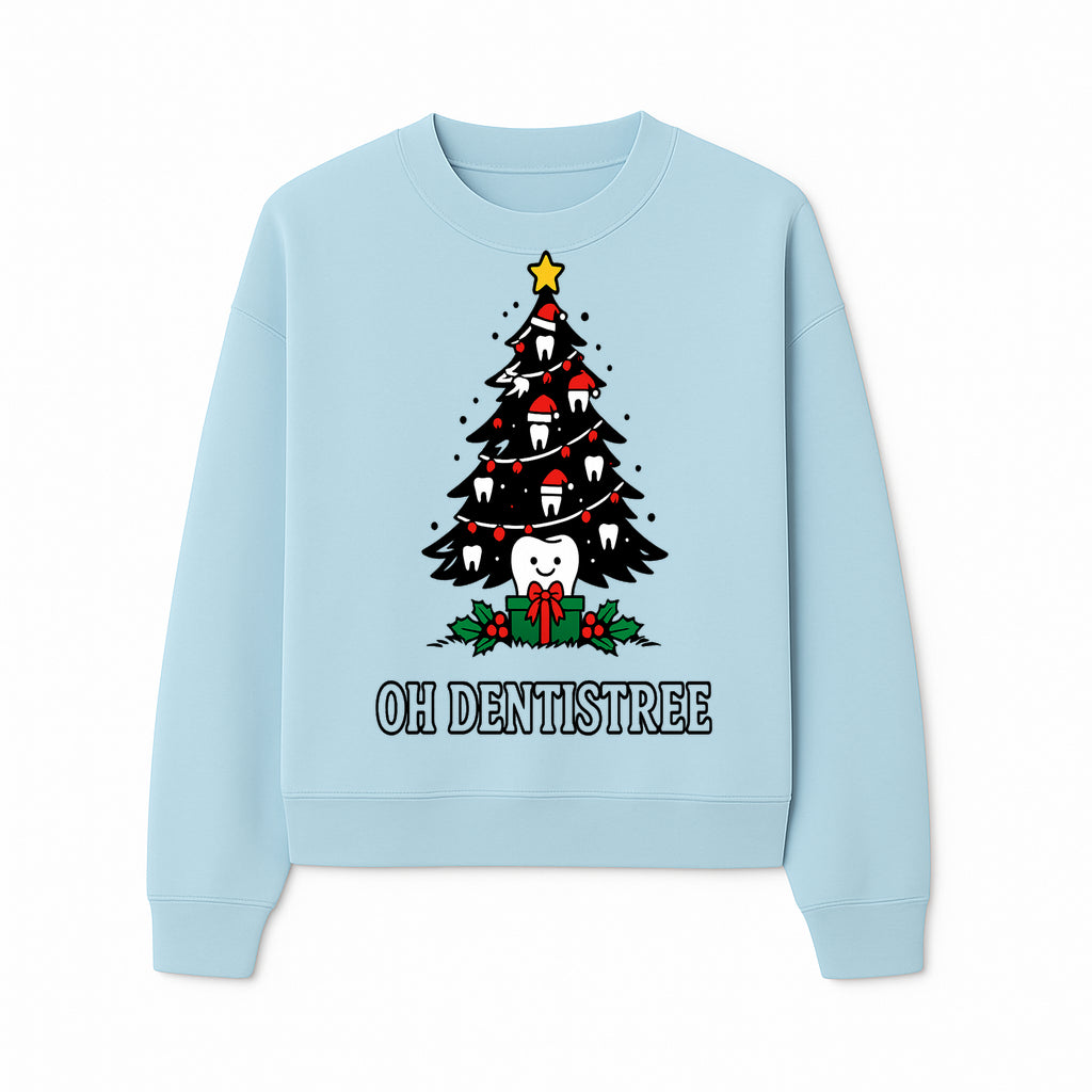 Funny Oh Dentistre Christmas Tree Teeth Graphic Tee - Cute Dental Holiday Shirt for Dentists, Hygienists, and Tooth Lovers - Sweatshirt 1758250147364.jpg
