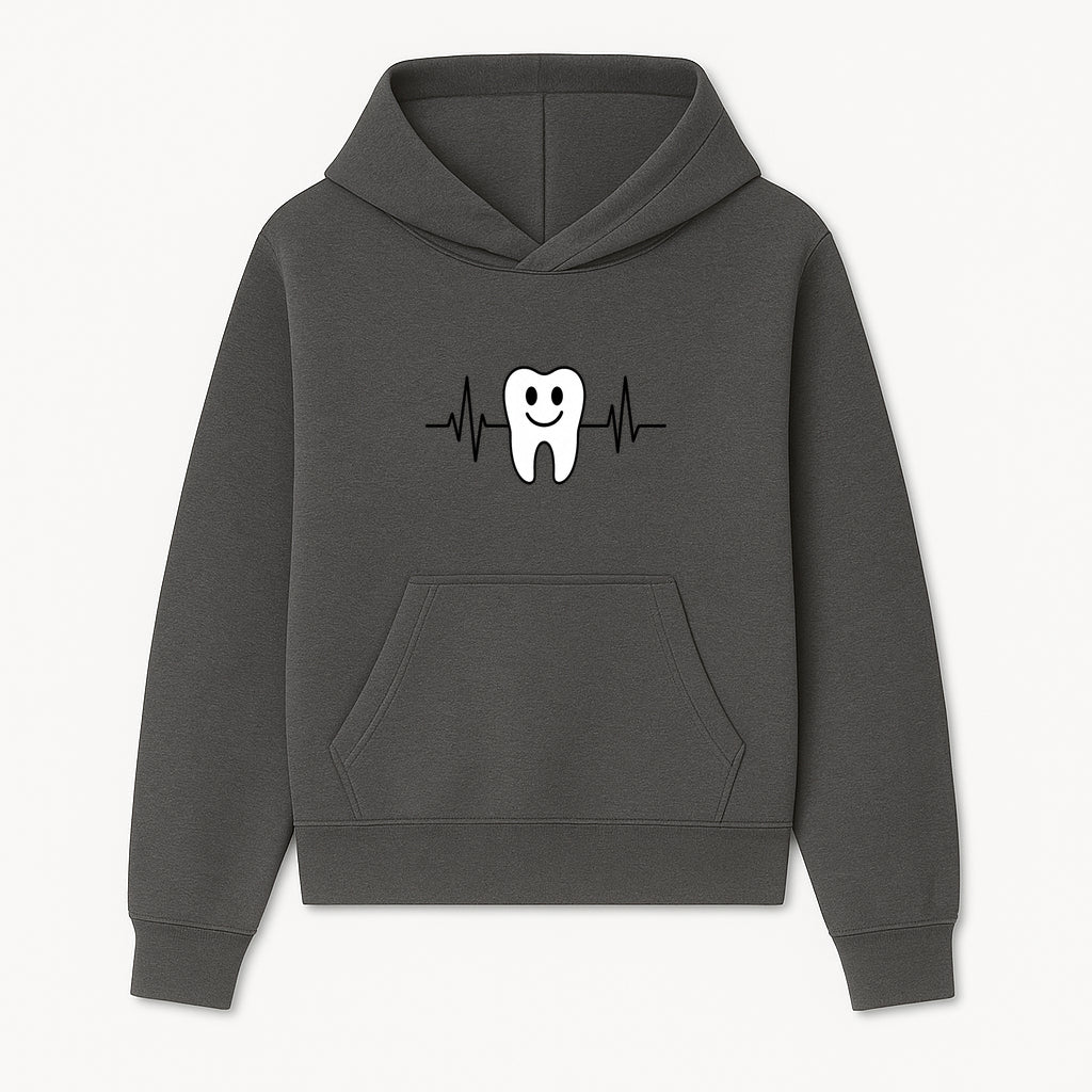 Smile Dental Health Graphic Print - Cute Tooth with Heartbeat Line Wall Art for Dentists and Dental Hygienists - Hoodie 1758250147446.jpg