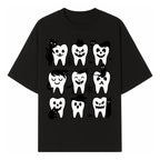Halloween Tooth Design with Cats - Cute and Spooky Dental Art for Kids, Stickers, Apparel, and Home Decor - T-shirt 1758250147585.jpg