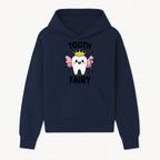 Tooth Fairy Cute Cartoon Tooth with Crown and Wand, Kids' Room Decor, Dental Theme, Children's Art, Nursery Wall Print - Hoodie 1758250147635.jpg