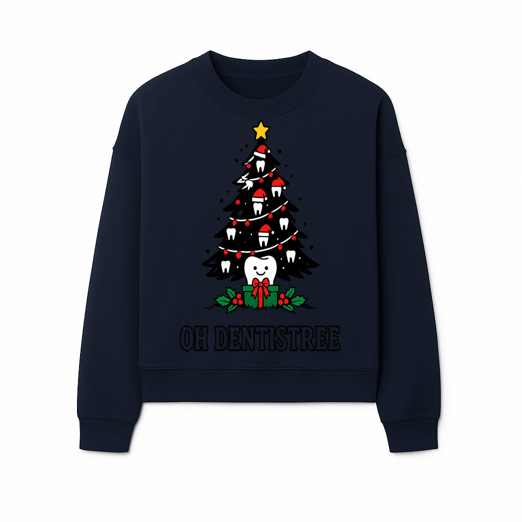 Funny Oh Dentistre Christmas Tree Teeth Graphic Tee - Cute Dental Holiday Shirt for Dentists, Hygienists, and Tooth Lovers - Sweatshirt 1758250147827.jpg
