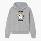 Tooth Fairy Cute Cartoon Tooth with Crown and Wand, Kids' Room Decor, Dental Theme, Children's Art, Nursery Wall Print - Hoodie 1758250147928.jpg