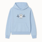 Smile Dental Health Graphic Print - Cute Tooth with Heartbeat Line Wall Art for Dentists and Dental Hygienists - Hoodie 1758250147941.jpg