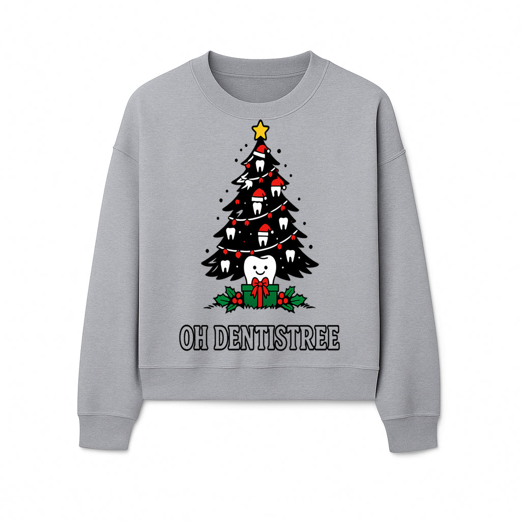 Funny Oh Dentistre Christmas Tree Teeth Graphic Tee - Cute Dental Holiday Shirt for Dentists, Hygienists, and Tooth Lovers - Sweatshirt 1758250148059.jpg