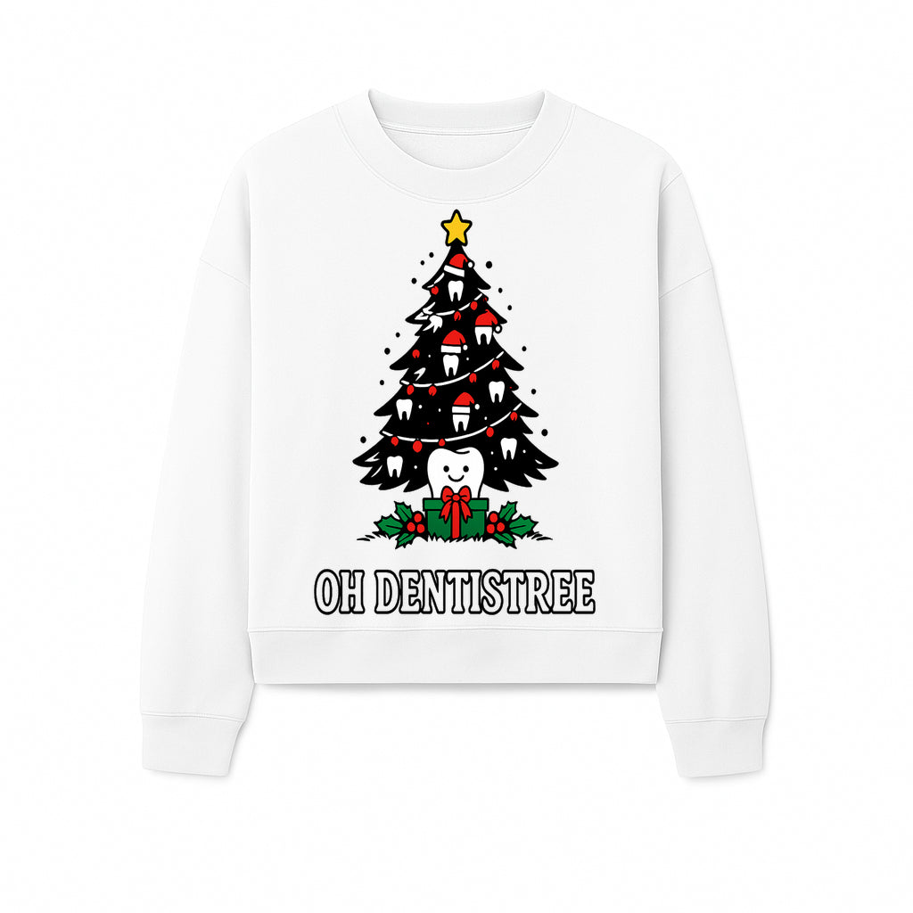 Funny Oh Dentistre Christmas Tree Teeth Graphic Tee - Cute Dental Holiday Shirt for Dentists, Hygienists, and Tooth Lovers - Sweatshirt 1758250148287.jpg