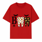 Halloween Tooth Decor: Spooky Pumpkin & Ghost Patterns, Fun Dental Theme, Perfect for Trick-or-Treat Celebrations and Parties - T-shirt 1758250148308.jpg