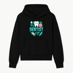 Cute Dentist Tooth Graphic with Tools, Floral Elements | Perfect for Dental Office Decor or Gifts | Fun Emotions in Dentistry Design - Hoodie 1758250148517.jpg