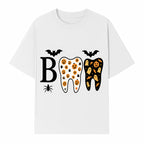 Halloween Tooth Decor: Spooky Pumpkin & Ghost Patterns, Fun Dental Theme, Perfect for Trick-or-Treat Celebrations and Parties - T-shirt 1758250148590.jpg
