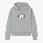 Smile Dental Health Graphic Print - Cute Tooth with Heartbeat Line Wall Art for Dentists and Dental Hygienists - Hoodie 1758250148625.jpg