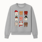 Cute Holiday Tooth Characters Stickers - Festive Dental Decorations for Christmas Cheer, Kid's Parties, and Holiday Crafts - Sweatshirt 1758250148649.jpg