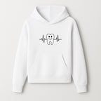 Smile Dental Health Graphic Print - Cute Tooth with Heartbeat Line Wall Art for Dentists and Dental Hygienists - Hoodie 1758250148787.jpg