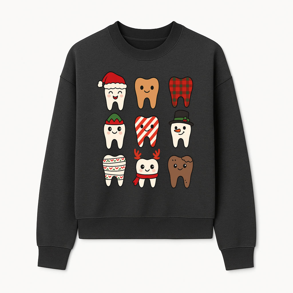 Cute Holiday Tooth Characters Stickers - Festive Dental Decorations for Christmas Cheer, Kid's Parties, and Holiday Crafts - Sweatshirt 1758250149007.jpg