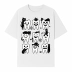 Halloween Tooth Design with Cats - Cute and Spooky Dental Art for Kids, Stickers, Apparel, and Home Decor - T-shirt 1758250149061.jpg