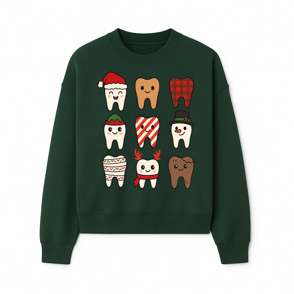 Cute Holiday Tooth Characters Stickers - Festive Dental Decorations for Christmas Cheer, Kid's Parties, and Holiday Crafts - Sweatshirt 1758250149149.jpg