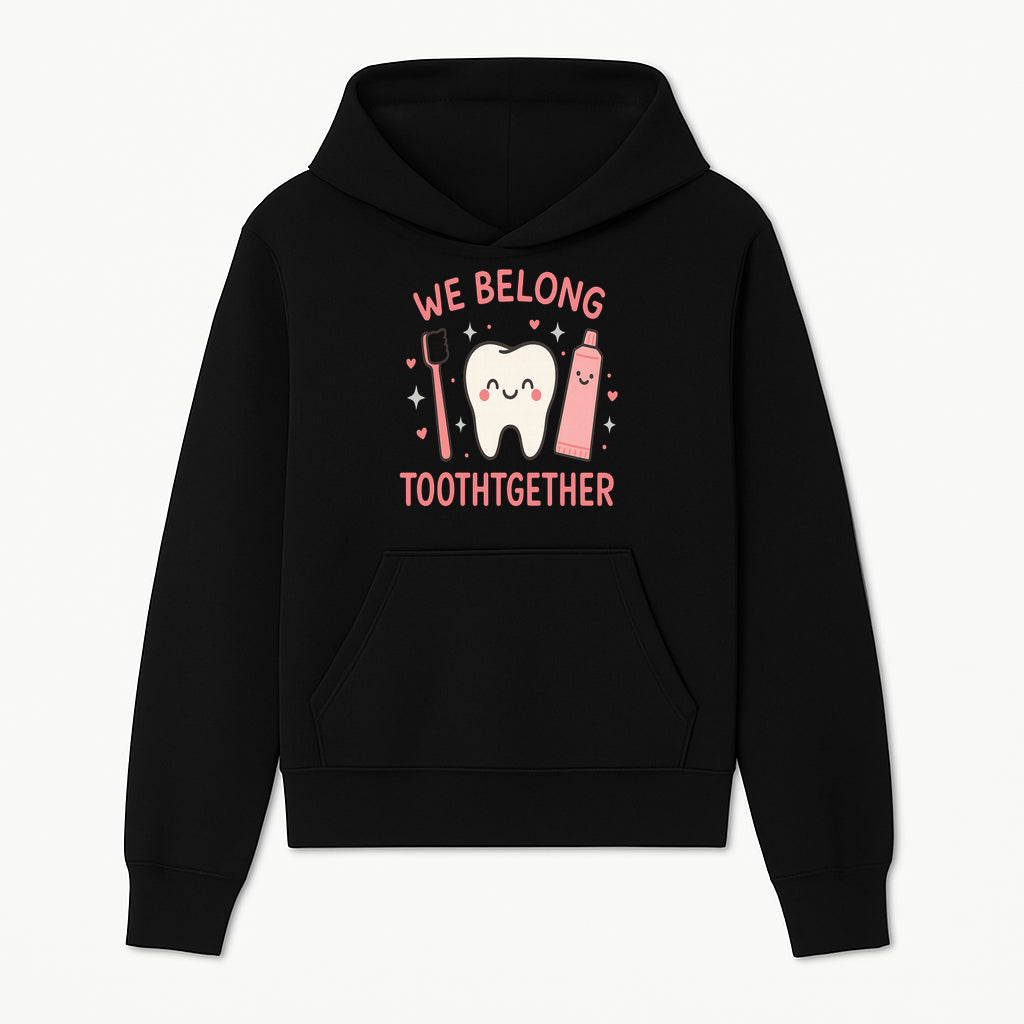 Cute Tooth and Brush Graphic Tee - We Belong Toothgther Design for Kids, Dentist Gifts, Fun Dental Care Apparel - Hoodie 1758250149150.jpg