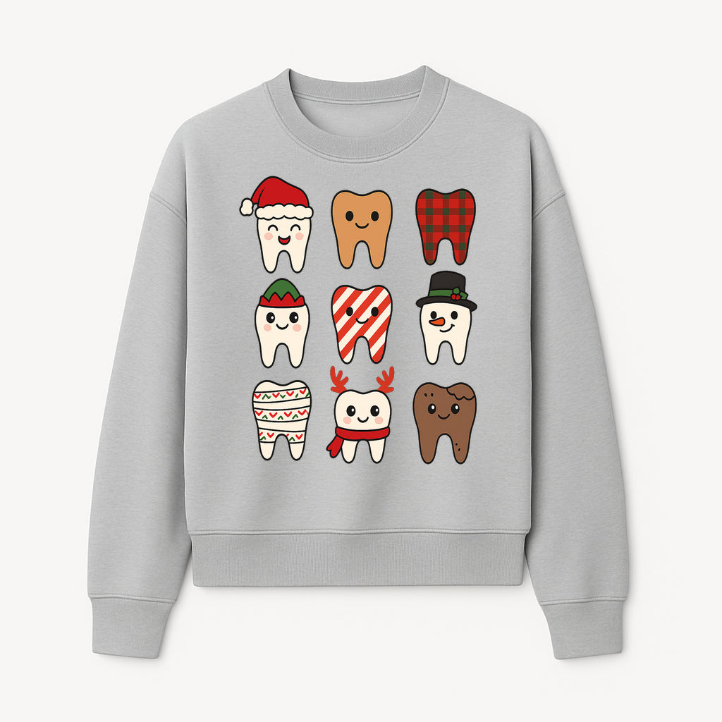 Cute Holiday Tooth Characters Stickers - Festive Dental Decorations for Christmas Cheer, Kid's Parties, and Holiday Crafts - Sweatshirt 1758250149269.jpg