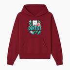 Cute Dentist Tooth Graphic with Tools, Floral Elements | Perfect for Dental Office Decor or Gifts | Fun Emotions in Dentistry Design - Hoodie 1758250149352.jpg