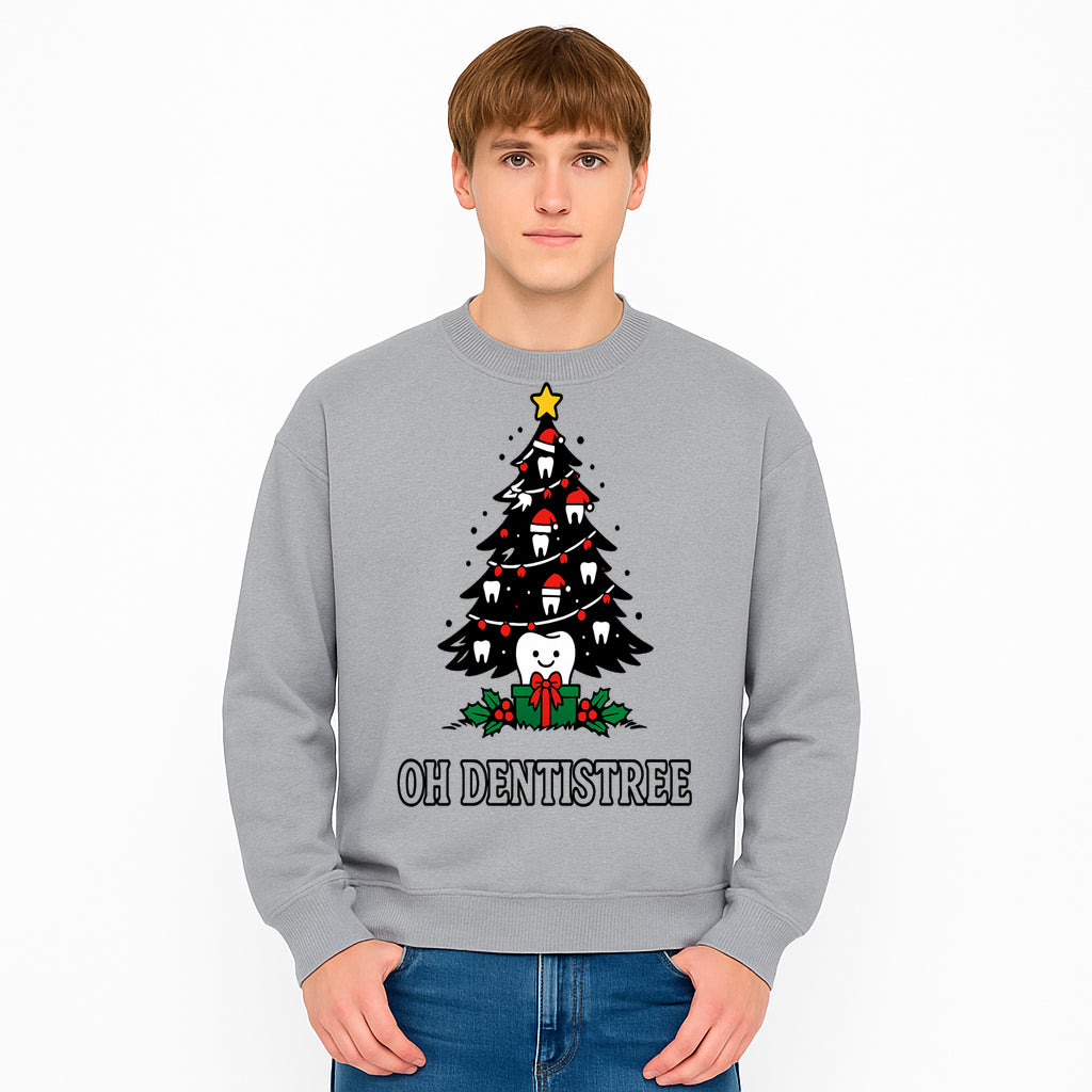 Funny Oh Dentistre Christmas Tree Teeth Graphic Tee - Cute Dental Holiday Shirt for Dentists, Hygienists, and Tooth Lovers - Sweatshirt 1758250149417.jpg