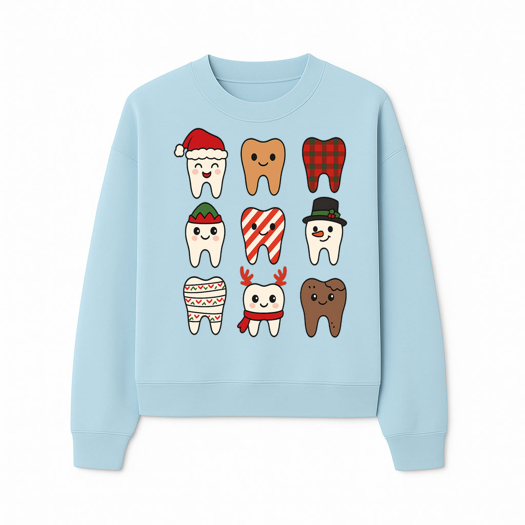 Cute Holiday Tooth Characters Stickers - Festive Dental Decorations for Christmas Cheer, Kid's Parties, and Holiday Crafts - Sweatshirt 1758250149430.jpg
