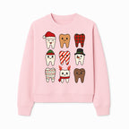 Cute Holiday Tooth Characters Stickers - Festive Dental Decorations for Christmas Cheer, Kid's Parties, and Holiday Crafts - Sweatshirt 1758250149613.jpg
