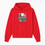 Cute Dentist Tooth Graphic with Tools, Floral Elements | Perfect for Dental Office Decor or Gifts | Fun Emotions in Dentistry Design - Hoodie 1758250149633.jpg