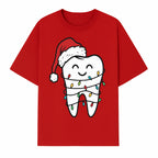 Cute Christmas Tooth Ornament with Santa Hat, Christmas Lights, Dental Holiday Decor, Funny Gift for Dentists and Tooth Lovers - T-shirt 1758250149659.jpg