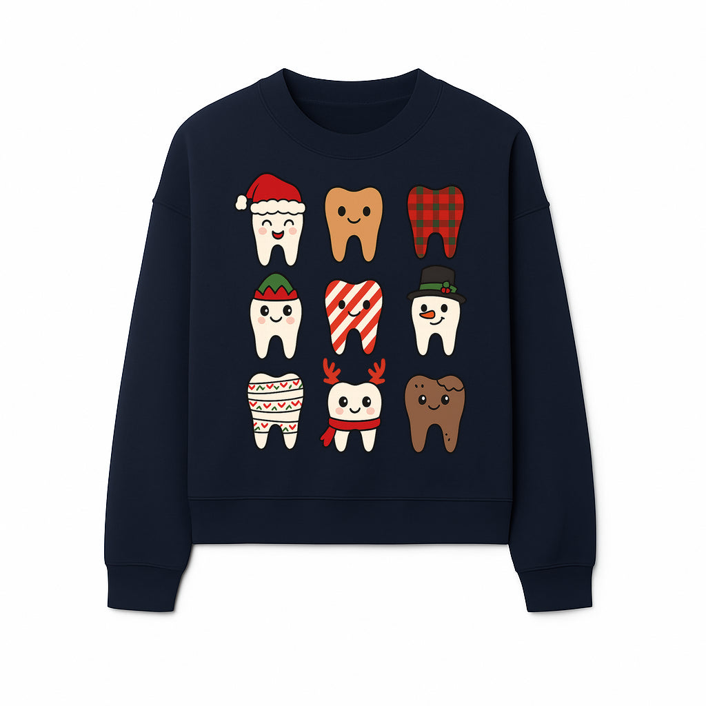 Cute Holiday Tooth Characters Stickers - Festive Dental Decorations for Christmas Cheer, Kid's Parties, and Holiday Crafts - Sweatshirt 1758250149966.jpg
