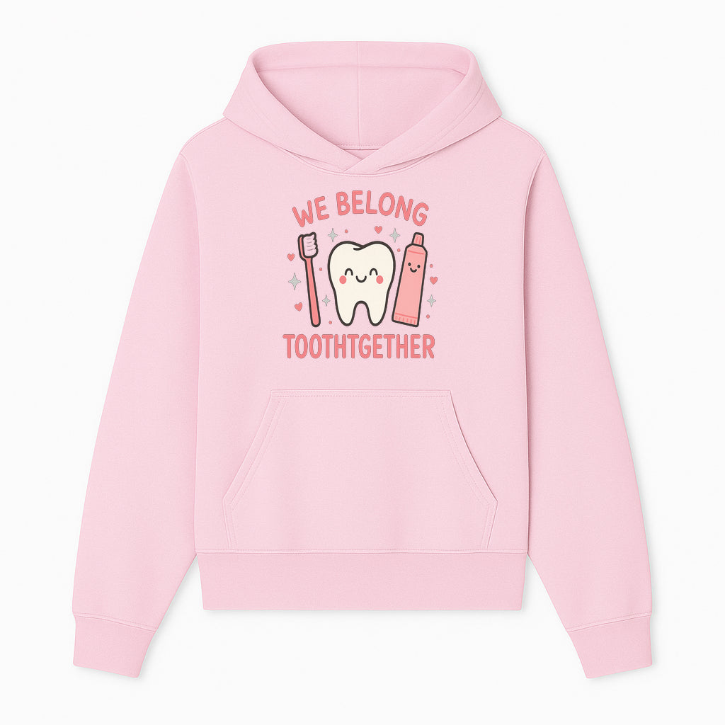 Cute Tooth and Brush Graphic Tee - We Belong Toothgther Design for Kids, Dentist Gifts, Fun Dental Care Apparel - Hoodie 1758250150025.jpg