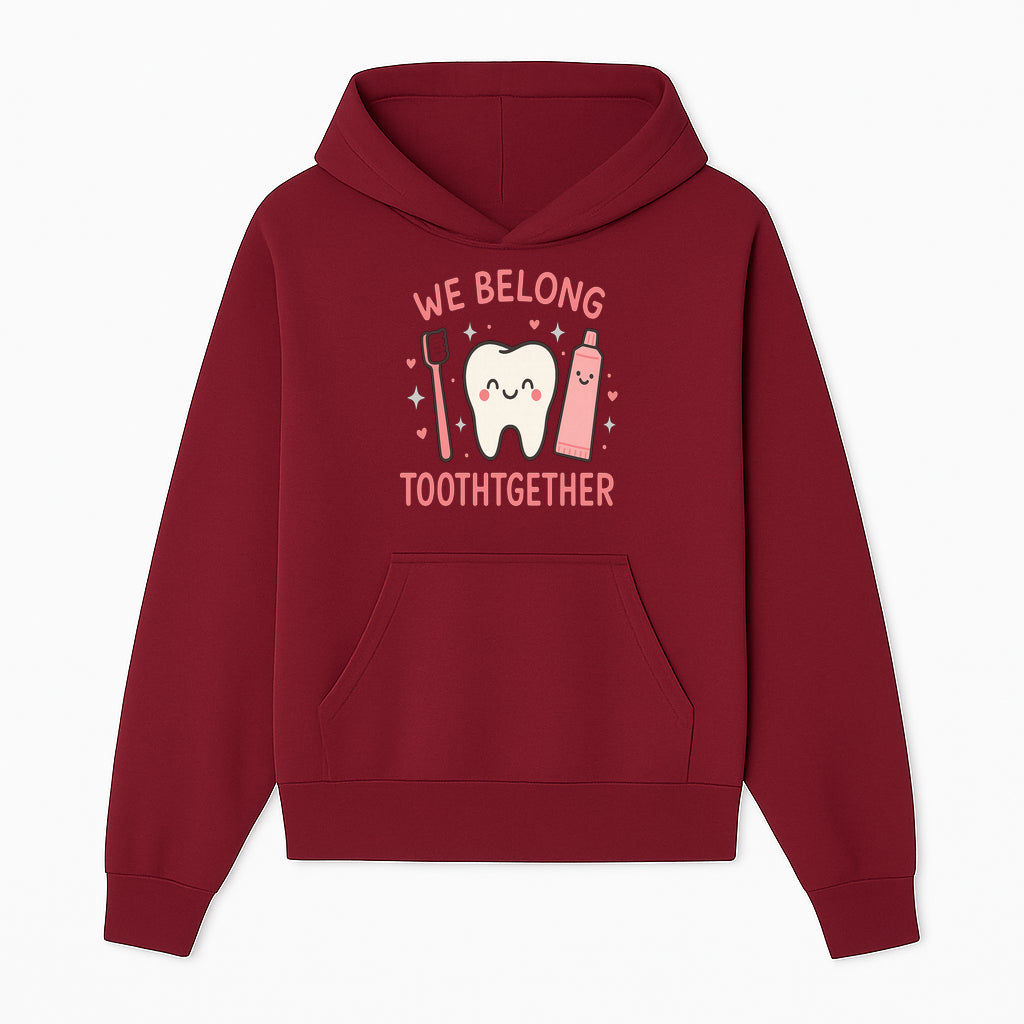 Cute Tooth and Brush Graphic Tee - We Belong Toothgther Design for Kids, Dentist Gifts, Fun Dental Care Apparel - Hoodie 1758250150163.jpg