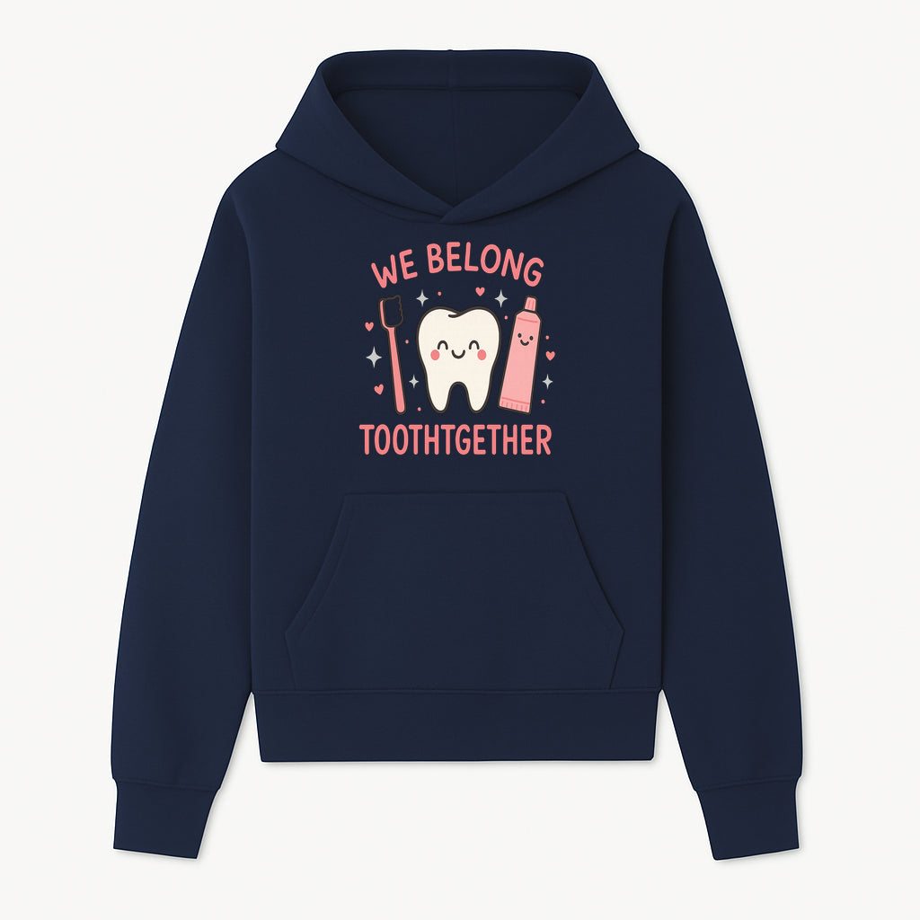 Cute Tooth and Brush Graphic Tee - We Belong Toothgther Design for Kids, Dentist Gifts, Fun Dental Care Apparel - Hoodie 1758250150317.jpg
