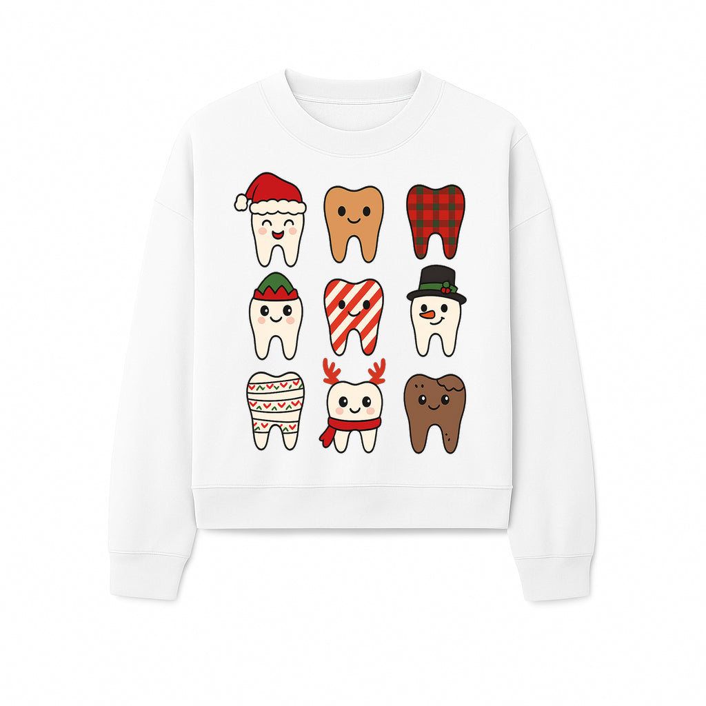 Cute Holiday Tooth Characters Stickers - Festive Dental Decorations for Christmas Cheer, Kid's Parties, and Holiday Crafts - Sweatshirt 1758250150397.jpg