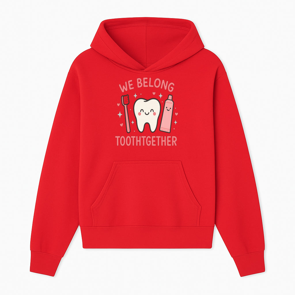 Cute Tooth and Brush Graphic Tee - We Belong Toothgther Design for Kids, Dentist Gifts, Fun Dental Care Apparel - Hoodie 1758250150486.jpg