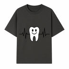 Smile Dental Health Graphic Print - Cute Tooth with Heartbeat Line Wall Art for Dentists and Dental Hygienists - T-shirt 1758250150552.jpg